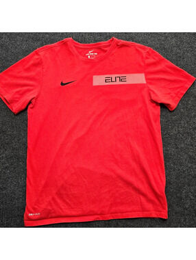 Nike Elite Dri‑Fit T‑Shirt Men’s Large Red Performance Tee Excellent Condition